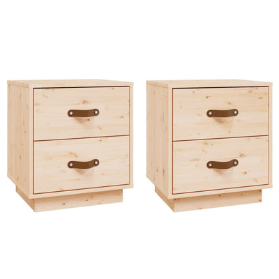 vidaXL Bedside Cabinets 2 pcs 40x34x45 cm Solid Wood Pine