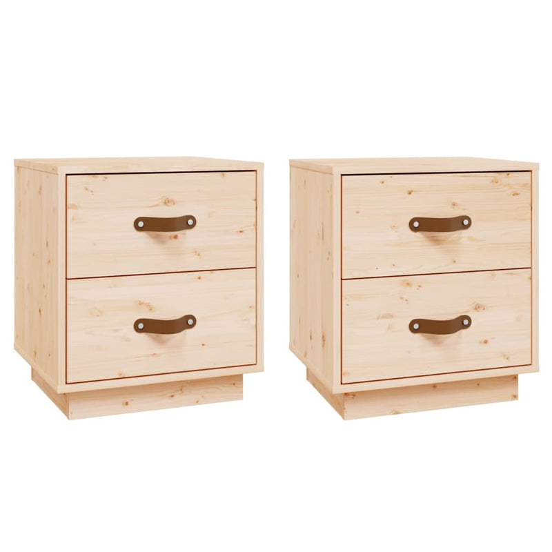 vidaXL Bedside Cabinets 2 pcs 40x34x45 cm Solid Wood Pine