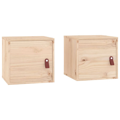vidaXL Wall Cabinets 2 pcs 31.5x30x30 cm Solid Wood Pine