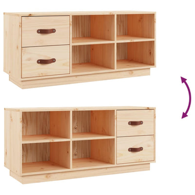 vidaXL Shoe Bench 100x34x45 cm Solid Wood Pine