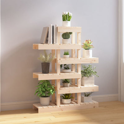 vidaXL Plant Stand 92x25x97 cm Solid Wood Pine