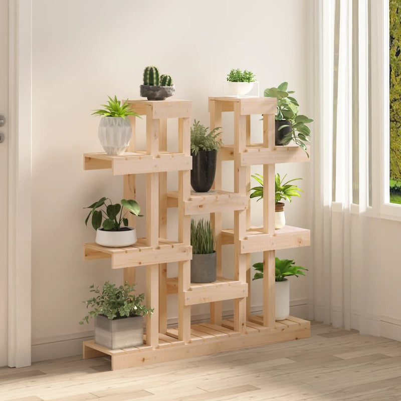 vidaXL Plant Stand 92x25x97 cm Solid Wood Pine