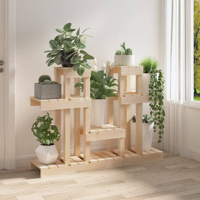 vidaXL Plant Stand 92x25x97 cm Solid Wood Pine