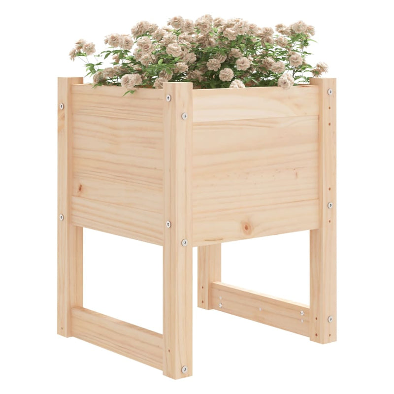 vidaXL Planter 40x40x81 cm Solid Wood Pine