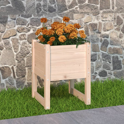 vidaXL Planter 40x40x81 cm Solid Wood Pine