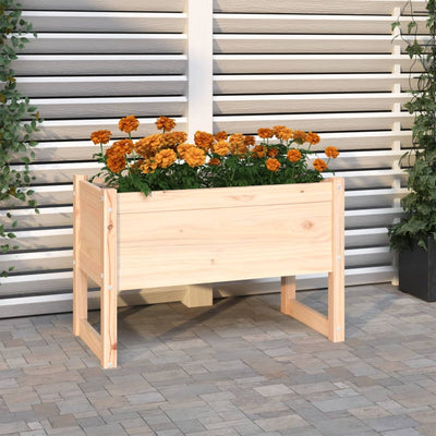 vidaXL Planter 40x40x81 cm Solid Wood Pine