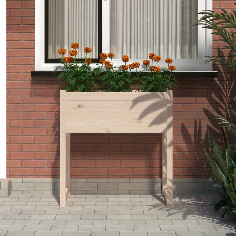 vidaXL Planter 40x40x81 cm Solid Wood Pine