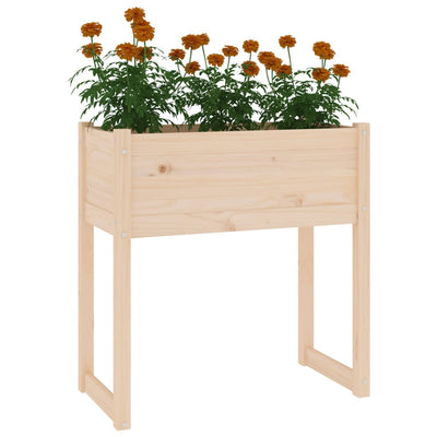 vidaXL Planter 40x40x81 cm Solid Wood Pine