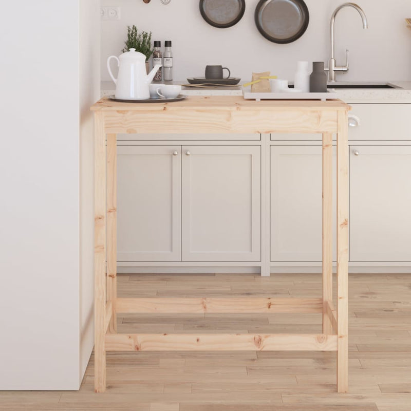 vidaXL Bar Table 140x80x110 cm Solid Wood Pine