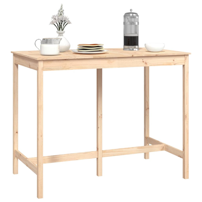 vidaXL Bar Table 140x80x110 cm Solid Wood Pine