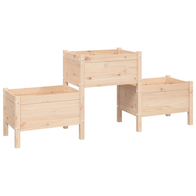 vidaXL Planter 178.5x44x75 cm Solid Wood Pine