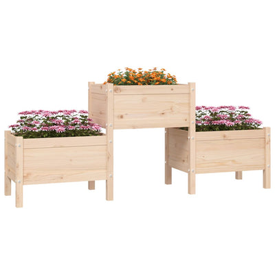 vidaXL Planter 178.5x44x75 cm Solid Wood Pine
