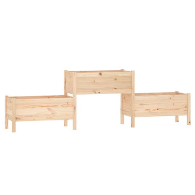 vidaXL Planter 178.5x44x75 cm Solid Wood Pine