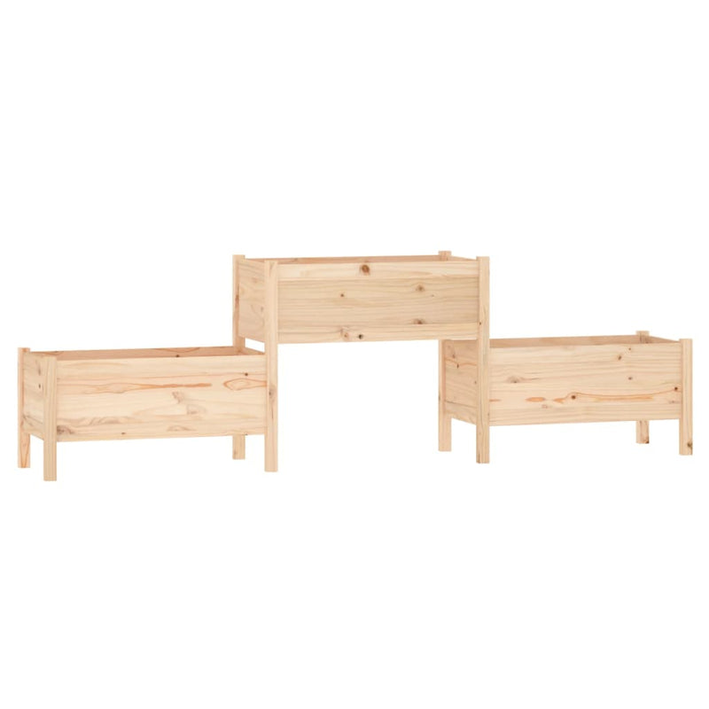 vidaXL Planter 178.5x44x75 cm Solid Wood Pine
