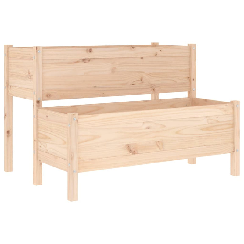 vidaXL Planter 84.5x84x75 cm Solid Wood Pine