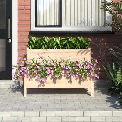vidaXL Planter 84.5x84x75 cm Solid Wood Pine