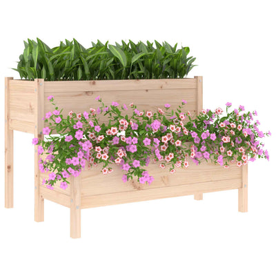 vidaXL Planter 84.5x84x75 cm Solid Wood Pine