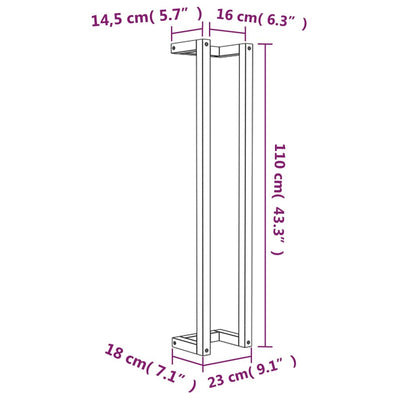vidaXL Towel Rack 23x18x110 cm Solid Wood Pine