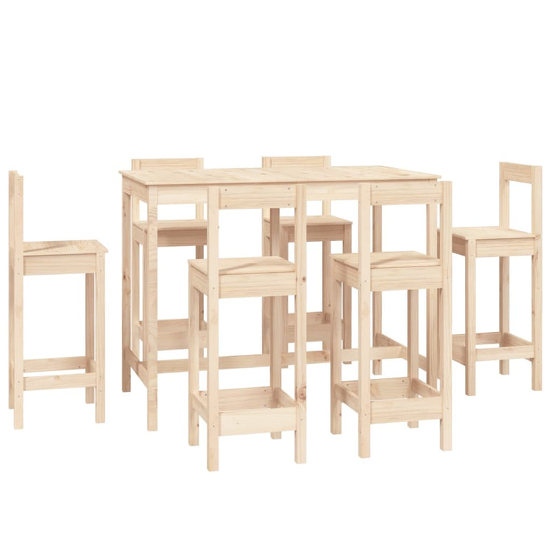 vidaXL 3 Piece Bar Set Solid Wood Pine