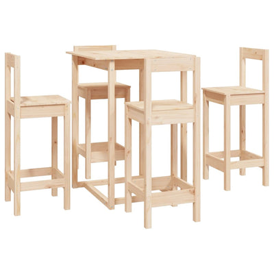 vidaXL 3 Piece Bar Set Solid Wood Pine