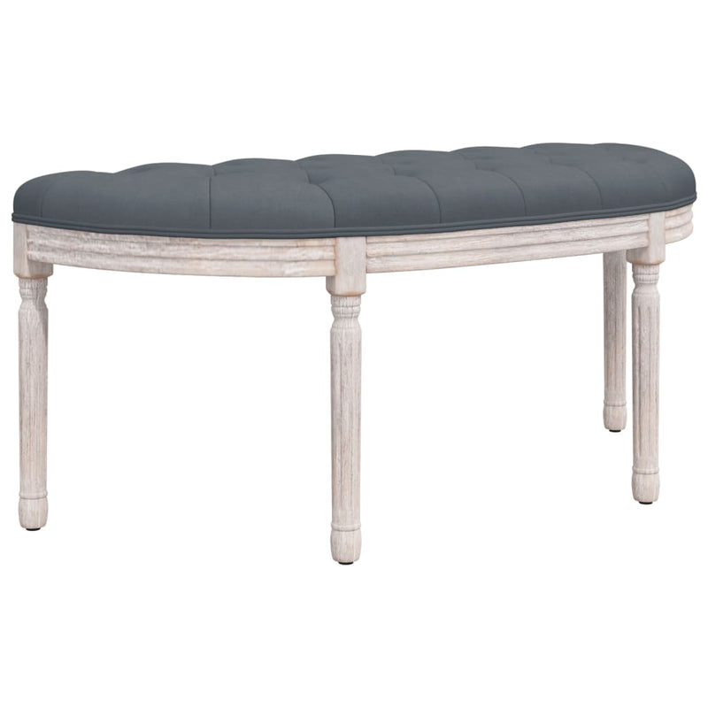 vidaXL Bench Dark Grey 110.5x45x49 cm Velvet