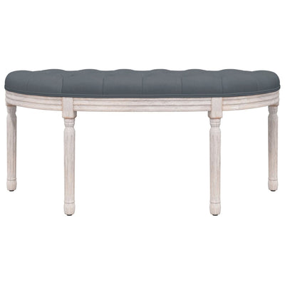 vidaXL Bench Dark Grey 110.5x45x49 cm Velvet