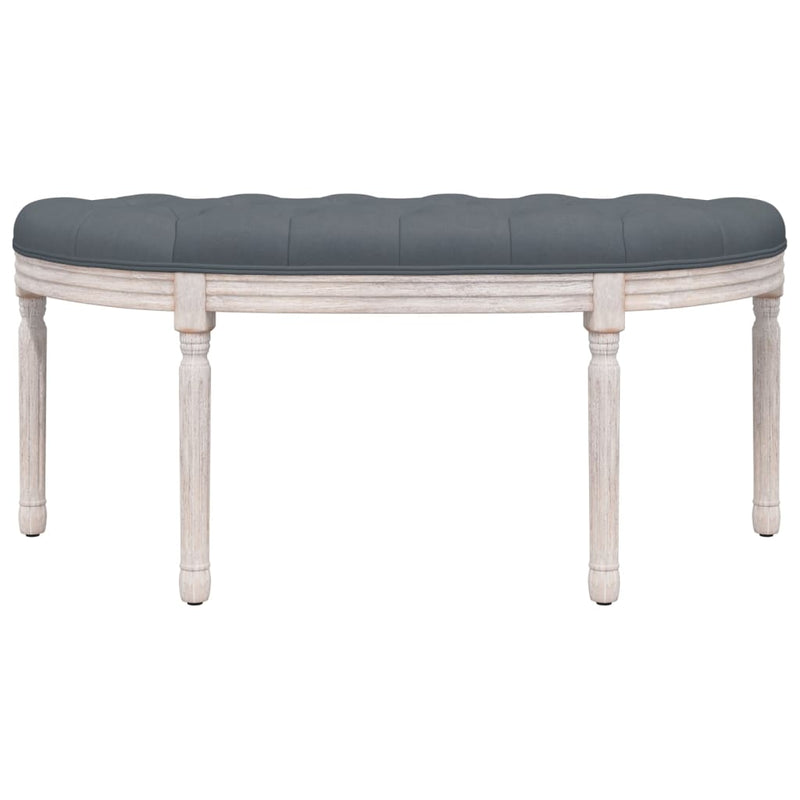 vidaXL Bench Dark Grey 110.5x45x49 cm Velvet