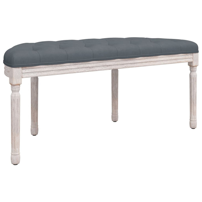 vidaXL Bench Dark Grey 110.5x45x49 cm Velvet