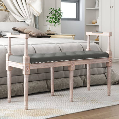 vidaXL Bench Dark Grey 110x40x70 cm Fabric