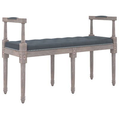 vidaXL Bench Dark Grey 80x40x49 cm Velvet