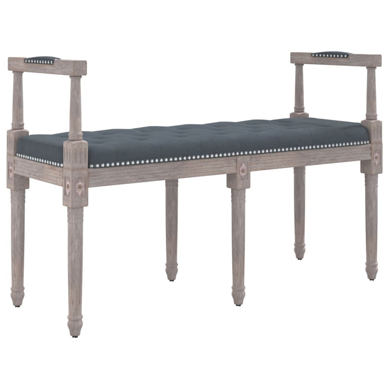 vidaXL Bench Dark Grey 80x40x49 cm Velvet