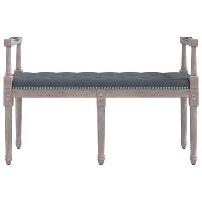 vidaXL Bench Dark Grey 80x40x49 cm Velvet