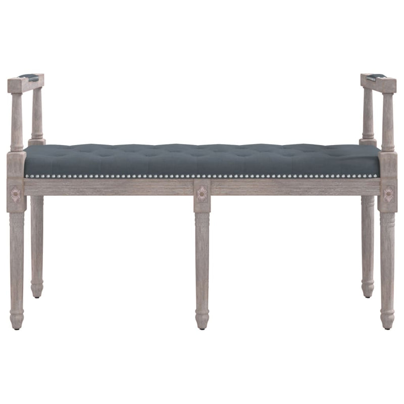 vidaXL Bench Dark Grey 80x40x49 cm Velvet