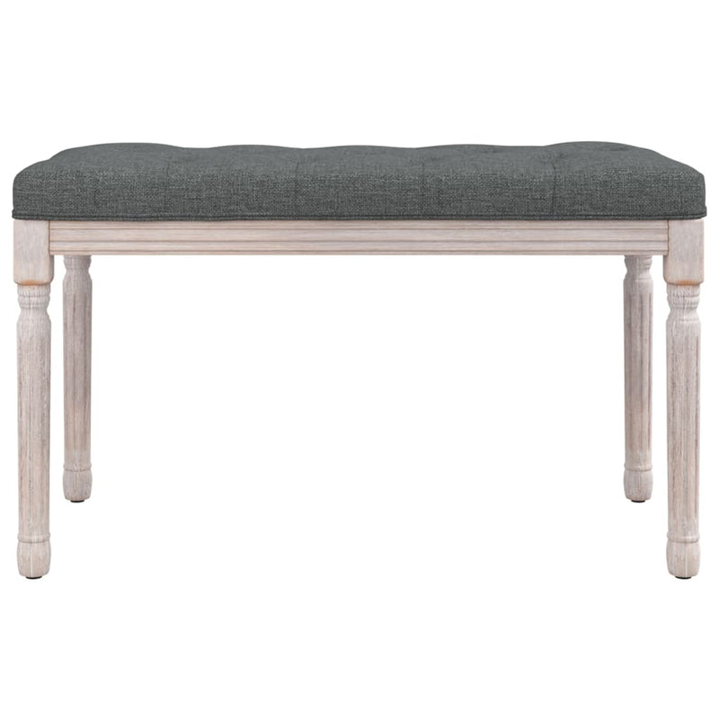 vidaXL Bench Dark Grey 110x40x70 cm Fabric
