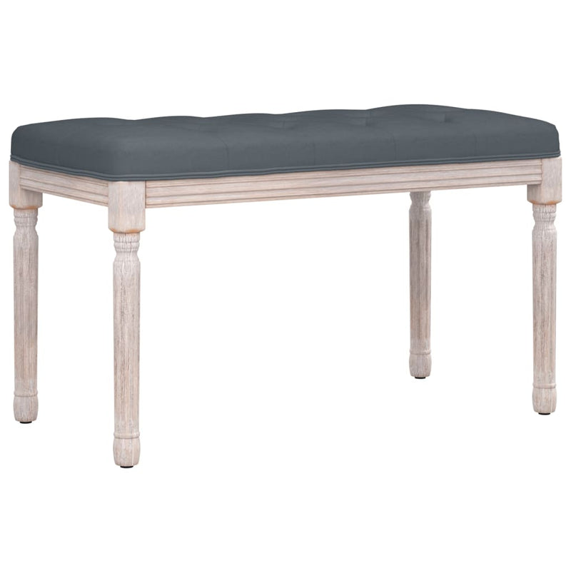 vidaXL Bench Dark Grey 80x40x49 cm Velvet