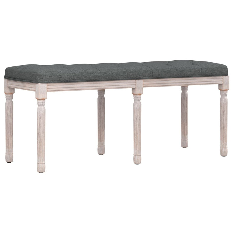vidaXL Bench Dark Grey 110x40x70 cm Fabric