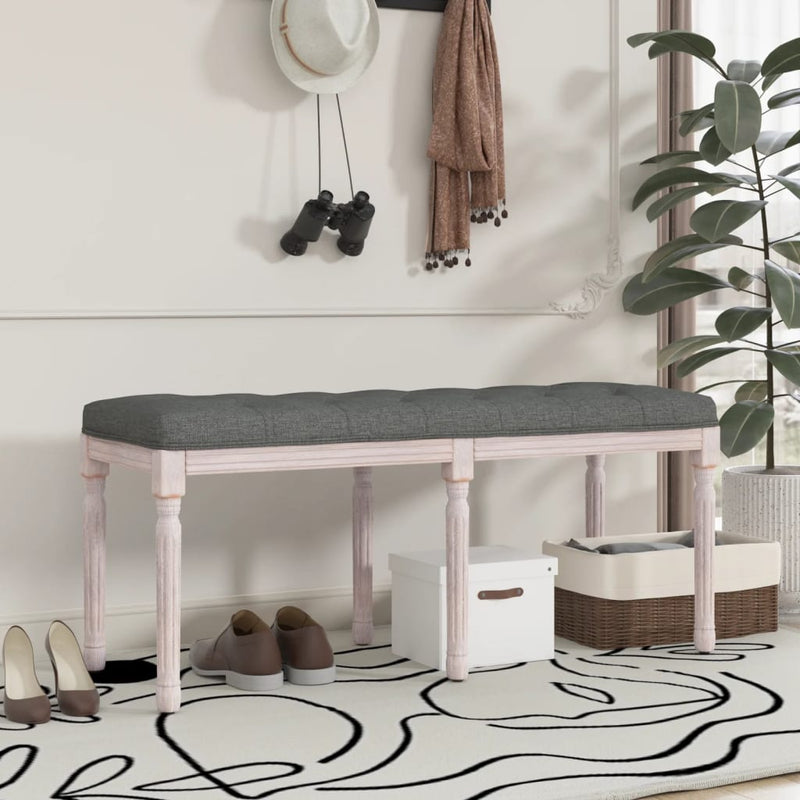 vidaXL Bench Dark Grey 110x40x70 cm Fabric