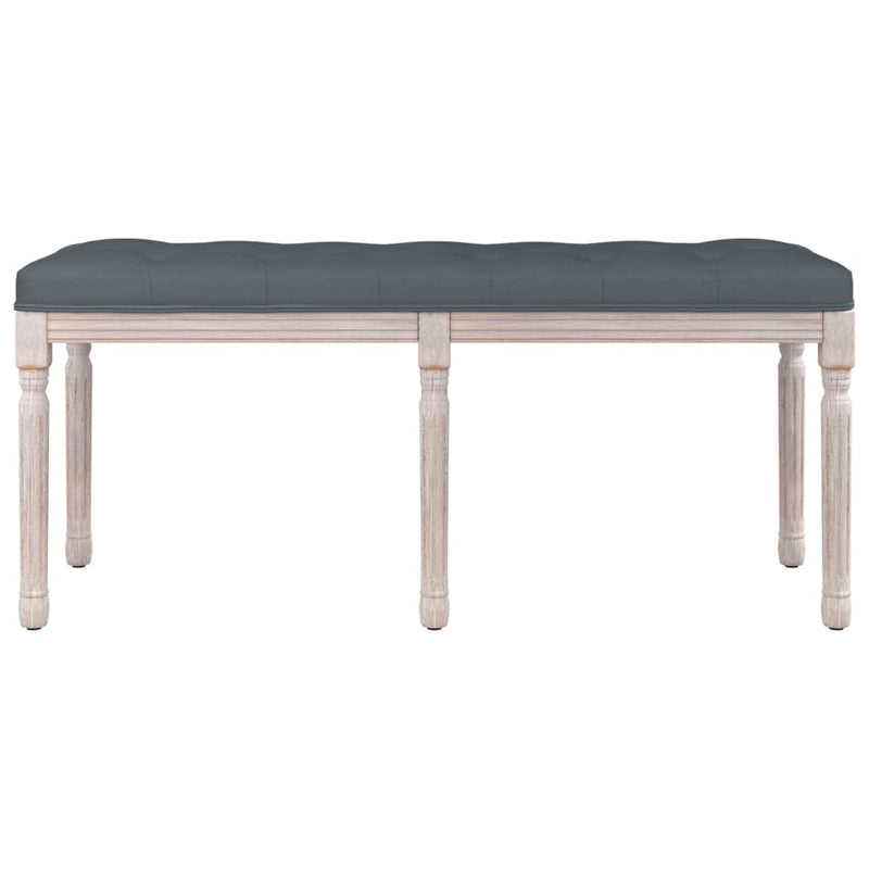 vidaXL Bench Dark Grey 80x40x49 cm Velvet