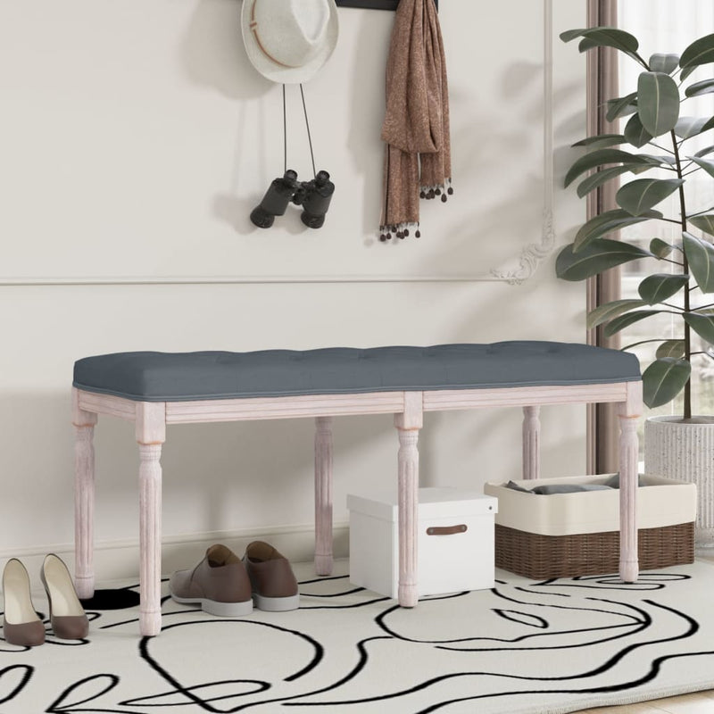 vidaXL Bench Dark Grey 80x40x49 cm Velvet