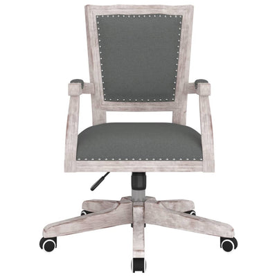 vidaXL Swivel Office Chair Dark Grey Fabric