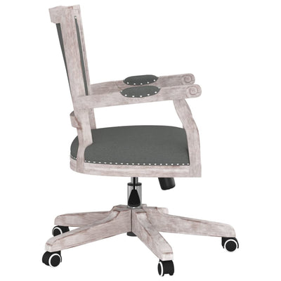 vidaXL Swivel Office Chair Dark Grey Fabric