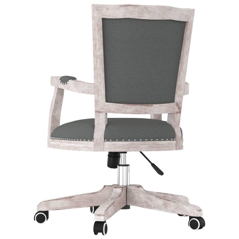 vidaXL Swivel Office Chair Dark Grey Fabric