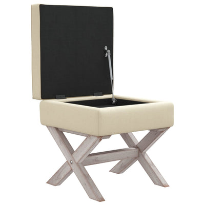 vidaXL Storage Stool 45x45x49 cm Linen