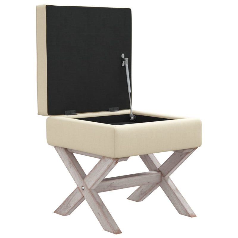 vidaXL Storage Stool 45x45x49 cm Linen