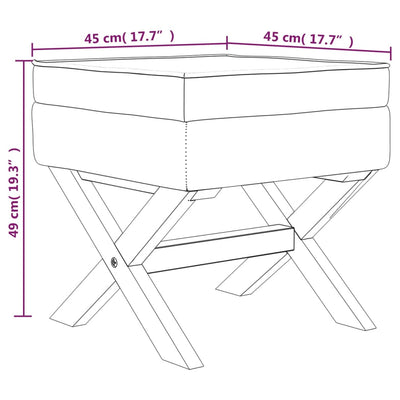 vidaXL Storage Stool 45x45x49 cm Linen