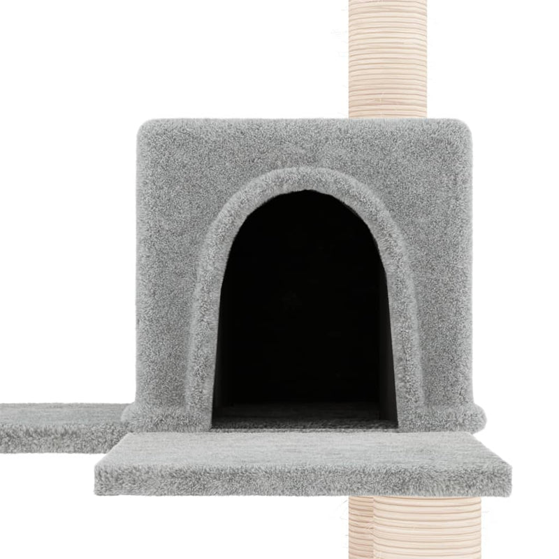 vidaXL Cat Tree with Sisal Scratching Posts Cream 153 cm