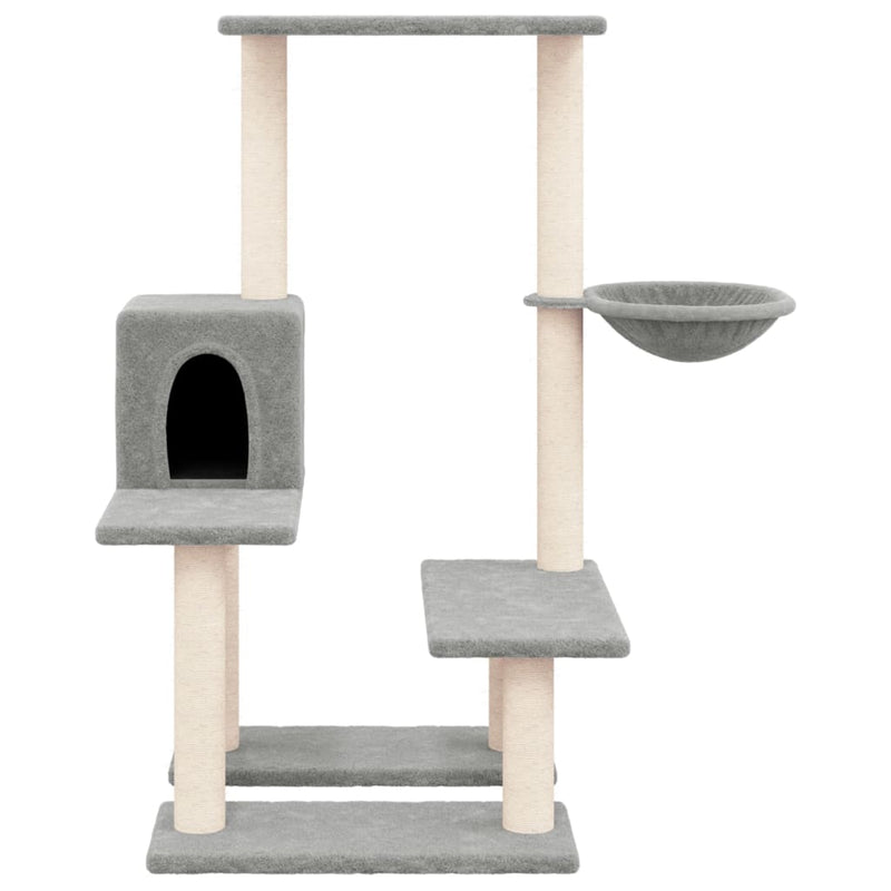 vidaXL Cat Tree with Sisal Scratching Posts Cream 94.5 cm