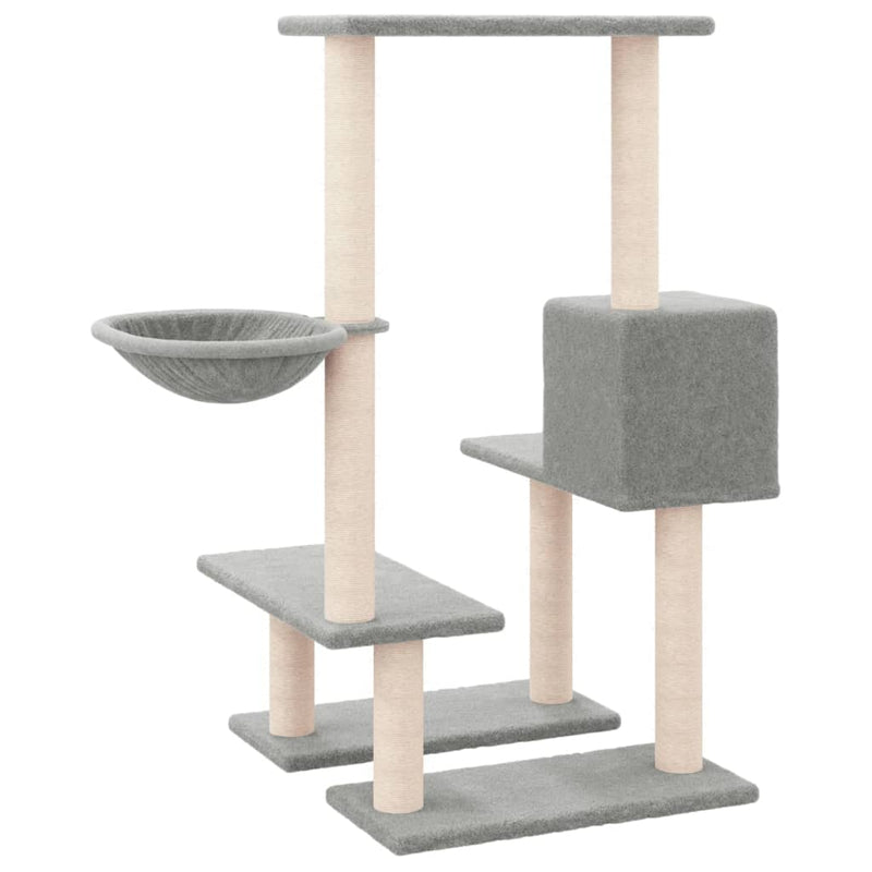 vidaXL Cat Tree with Sisal Scratching Posts Cream 94.5 cm