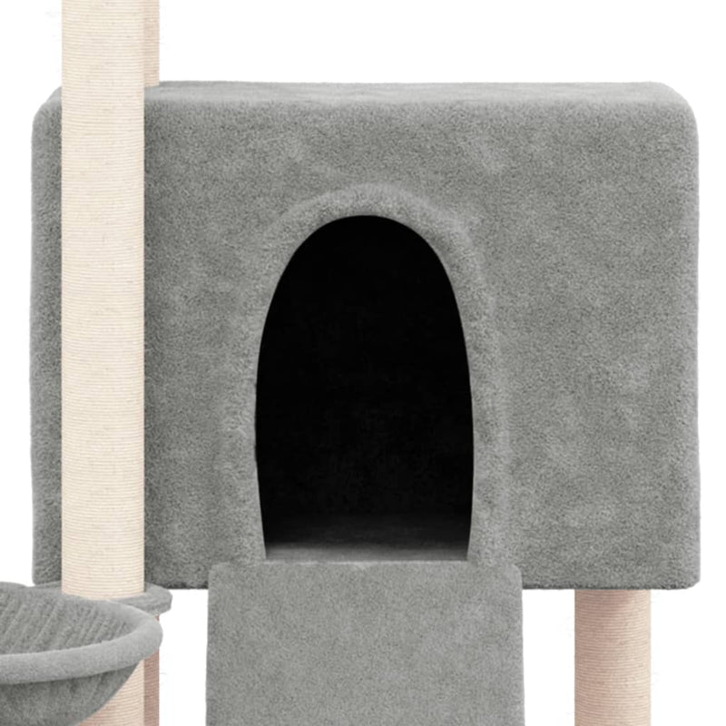 vidaXL Cat Tree with Sisal Scratching Posts Cream 96 cm