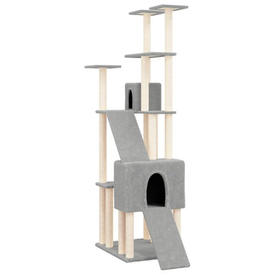 vidaXL Cat Tree with Sisal Scratching Posts Cream 190 cm